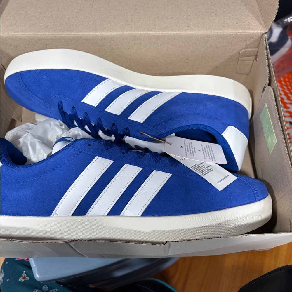 Adidas Royal Blue and White Casual Shoes